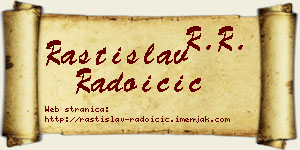 Rastislav Radoičić vizit kartica